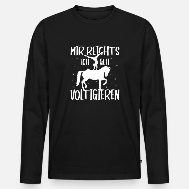Voltigieren Volti Voltigier Pferde Pferdemädchen - Männer Premium Bio Langarmshirt - Schwarz