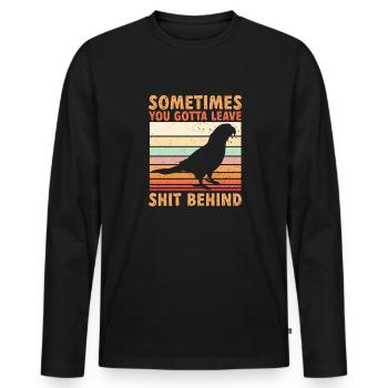Molinasittich Perroquet Oiseau Perruche du Soleil - T-shirt manches longues Premium bio Homme - noir - Devant - Nico (187cm)