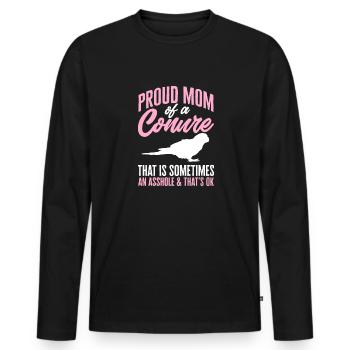 Molinasittich Perroquet Oiseau Perruche du Soleil - T-shirt manches longues Premium bio Homme - noir - Devant - Nico (187cm)