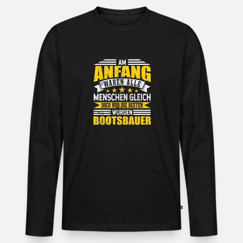 Bootsbauer Schiffsbauer - Männer Premium Bio Langarmshirt - Schwarz