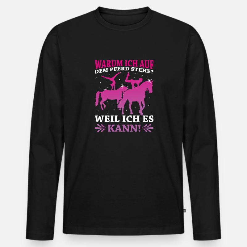 Voltigieren - Männer Premium Bio Langarmshirt - Schwarz