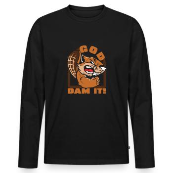 Biberliebhaber Tierrechte Cooles Team Lebensstil - Männer Premium Bio Langarmshirt - Schwarz - Vorne - Nico (187cm)