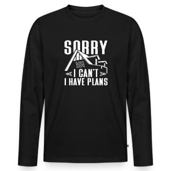 Architect Art Architecture Designer - Men's Premium Organic Long Sleeve Shirt - black - Front - Nico (187cm)