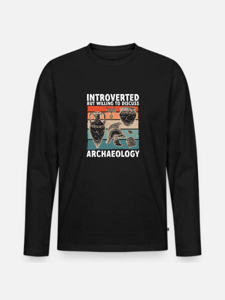 Archaeology Gift Archaeologist - Men's Premium Organic Long Sleeve Shirt - black