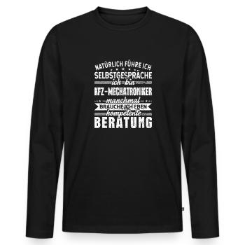 Kfz Mechatroniker - Männer Premium Bio Langarmshirt - Schwarz - Vorne - Nico (187cm)