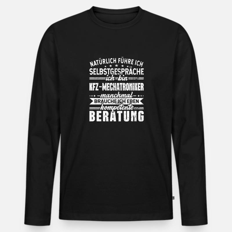 Kfz Mechatroniker - Männer Premium Bio Langarmshirt - Schwarz