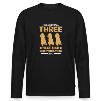 Bluetick Coonhound Gift Funny Saying - Men's Premium Organic Long Sleeve Shirt - black - Front - Nico (187cm)