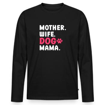 Bluetick Coonhound Gift Funny Saying - Men's Premium Organic Long Sleeve Shirt - black - Front - Nico (187cm)