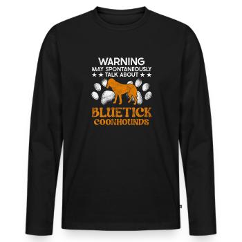 Bluetick Coonhound Gift Funny Saying - Men's Premium Organic Long Sleeve Shirt - black - Front - Nico (187cm)