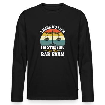 Profession Lawyer! Lawyers Law Students Lawyer - Men's Premium Organic Long Sleeve Shirt - black - Front - Nico (187cm)
