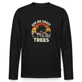 Baumkletterer Arborist Holzfäller Baumpfleger - Männer Premium Bio Langarmshirt - Schwarz - Vorne - Nico (187cm)