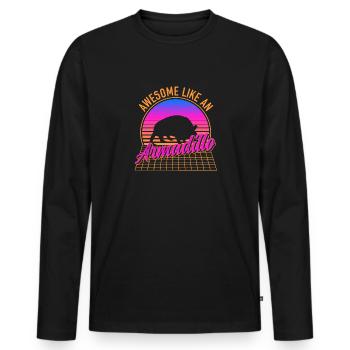 Cadeau de tatou Dicton drôle - T-shirt manches longues Premium bio Homme - noir - Devant - Nico (187cm)