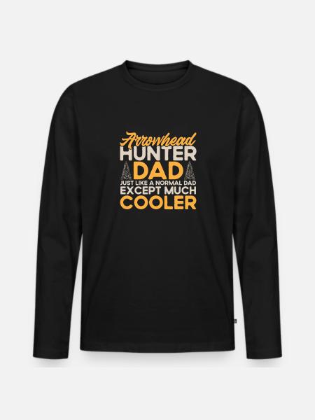 Arrowhead Hunting Arrowhead Collector - Men's Premium Organic Long Sleeve Shirt - black