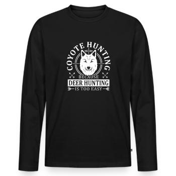Coyote Hunters - Men's Premium Organic Long Sleeve Shirt - black - Front - Nico (187cm)