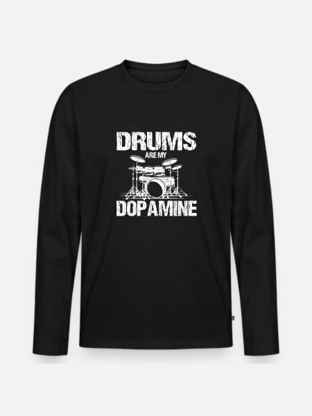 Drums Are Mine - Men's Premium Organic Long Sleeve Shirt - black