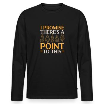 Arrowhead Hunting Arrowhead Collector - Men's Premium Organic Long Sleeve Shirt - black - Front - Nico (187cm)
