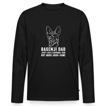 Basenji Hund Geschenk - Männer Premium Bio Langarmshirt - Schwarz - Vorne - Nico (187cm)