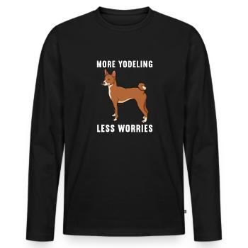Basenji Hund Geschenk - Männer Premium Bio Langarmshirt - Schwarz - Vorne - Nico (187cm)