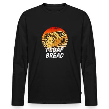 Bread Baking Baker Bakery Sourdough - Men's Premium Organic Long Sleeve Shirt - black - Front - Nico (187cm)