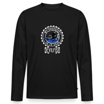 Devilfish Devil Perch - Men's Premium Organic Long Sleeve Shirt - black - Front - Nico (187cm)