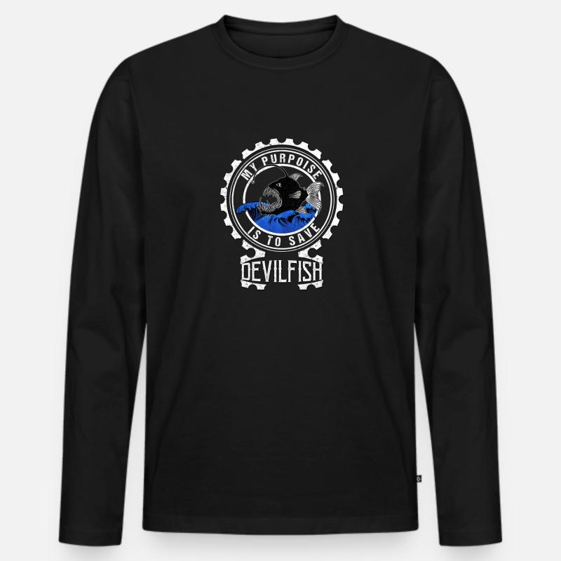 Devilfish Devil Perch - Men's Premium Organic Long Sleeve Shirt - black