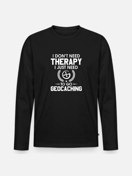 Geocaching Geocacher Geschenk - Männer Premium Bio Langarmshirt - Schwarz