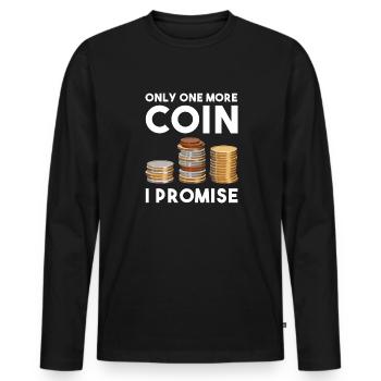 Numismatic Coin Collecting Gift - Men's Premium Organic Long Sleeve Shirt - black - Front - Nico (187cm)
