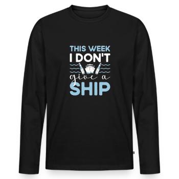 Croisière Croisière Vacances Mer - T-shirt manches longues Premium bio Homme - noir - Devant - Nico (187cm)
