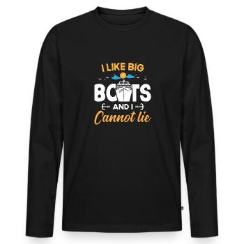 Croisière Croisière Vacances Mer - T-shirt manches longues Premium bio Homme - noir - Devant - Nico (187cm)