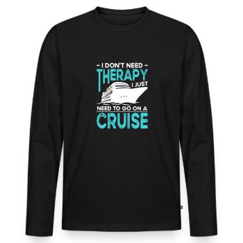 Kreuzfahrt Kreuzfahrtschiff Urlaub Meer - Männer Premium Bio Langarmshirt - Schwarz - Vorne - Nico (187cm)