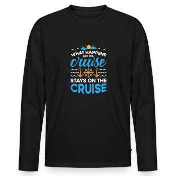 Croisière Croisière Vacances Mer - T-shirt manches longues Premium bio Homme - noir - Devant - Nico (187cm)