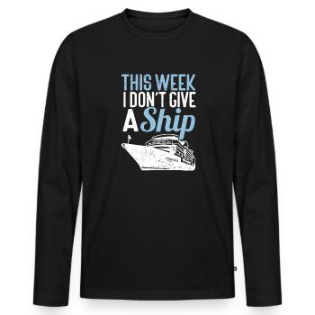 Croisière Croisière Vacances Mer - T-shirt manches longues Premium bio Homme - noir - Devant - Nico (187cm)