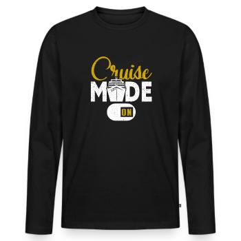 Kreuzfahrt Kreuzfahrtschiff Urlaub Meer - Männer Premium Bio Langarmshirt - Schwarz - Vorne - Nico (187cm)