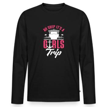 Croisière Croisière Vacances Mer - T-shirt manches longues Premium bio Homme - noir - Devant - Nico (187cm)
