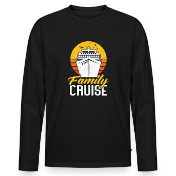 Croisière Croisière Vacances Mer - T-shirt manches longues Premium bio Homme - noir - Devant - Nico (187cm)
