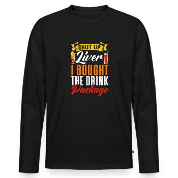 Kreuzfahrt Kreuzfahrtschiff Urlaub Meer - Männer Premium Bio Langarmshirt - Schwarz - Vorne - Nico (187cm)