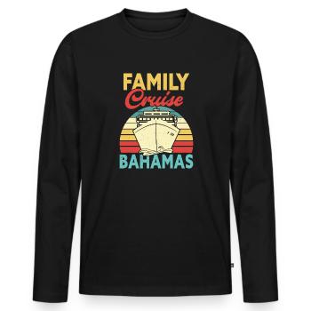 Croisière Croisière Vacances Mer - T-shirt manches longues Premium bio Homme - noir - Devant - Nico (187cm)