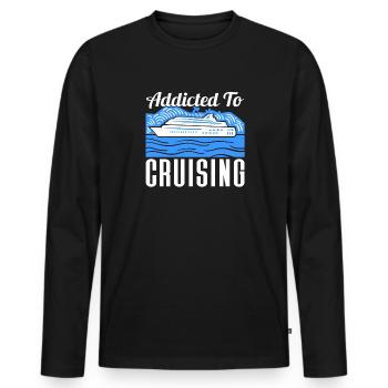 Croisière Croisière Vacances Mer - T-shirt manches longues Premium bio Homme - noir - Devant - Nico (187cm)