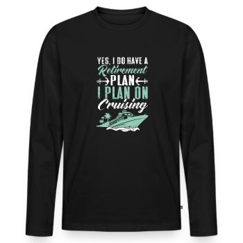 Croisière Croisière Vacances Mer - T-shirt manches longues Premium bio Homme - noir - Devant - Nico (187cm)