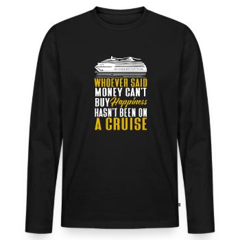 Croisière Croisière Vacances Mer - T-shirt manches longues Premium bio Homme - noir - Devant - Nico (187cm)