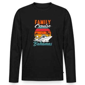 Croisière Croisière Vacances Mer - T-shirt manches longues Premium bio Homme - noir - Devant - Nico (187cm)