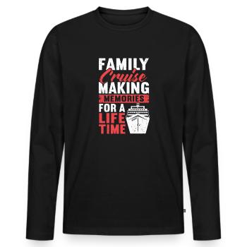 Kreuzfahrt Kreuzfahrtschiff Urlaub Meer - Männer Premium Bio Langarmshirt - Schwarz - Vorne - Nico (187cm)