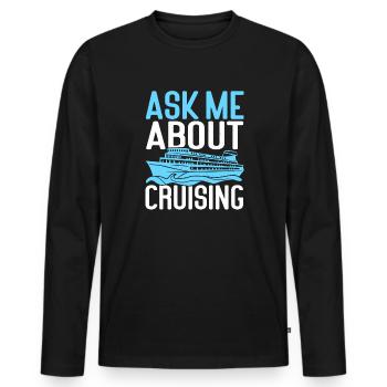 Croisière Croisière Vacances Mer - T-shirt manches longues Premium bio Homme - noir - Devant - Nico (187cm)