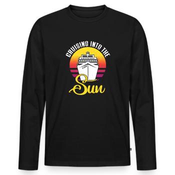 Croisière Croisière Vacances Mer - T-shirt manches longues Premium bio Homme - noir - Devant - Nico (187cm)