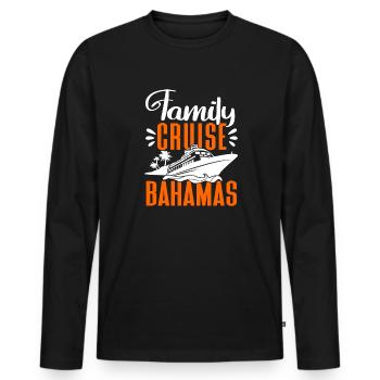 Kreuzfahrt Kreuzfahrtschiff Urlaub Meer - Männer Premium Bio Langarmshirt - Schwarz - Vorne - Nico (187cm)