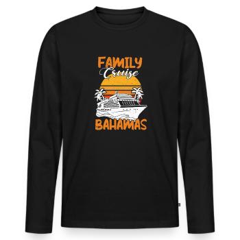 Kreuzfahrt Kreuzfahrtschiff Urlaub Meer - Männer Premium Bio Langarmshirt - Schwarz - Vorne - Nico (187cm)