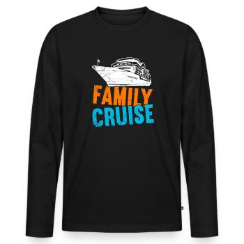 Kreuzfahrt Kreuzfahrtschiff Urlaub Meer - Männer Premium Bio Langarmshirt - Schwarz - Vorne - Nico (187cm)