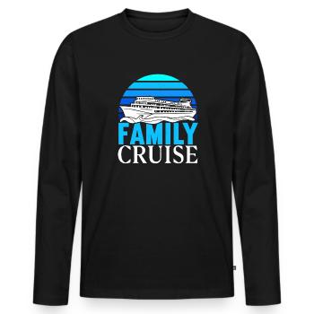 Kreuzfahrt Kreuzfahrtschiff Urlaub Meer - Männer Premium Bio Langarmshirt - Schwarz - Vorne - Nico (187cm)