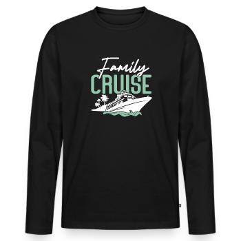Croisière Croisière Vacances Mer - T-shirt manches longues Premium bio Homme - noir - Devant - Nico (187cm)