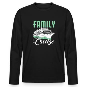 Croisière Croisière Vacances Mer - T-shirt manches longues Premium bio Homme - noir - Devant - Nico (187cm)